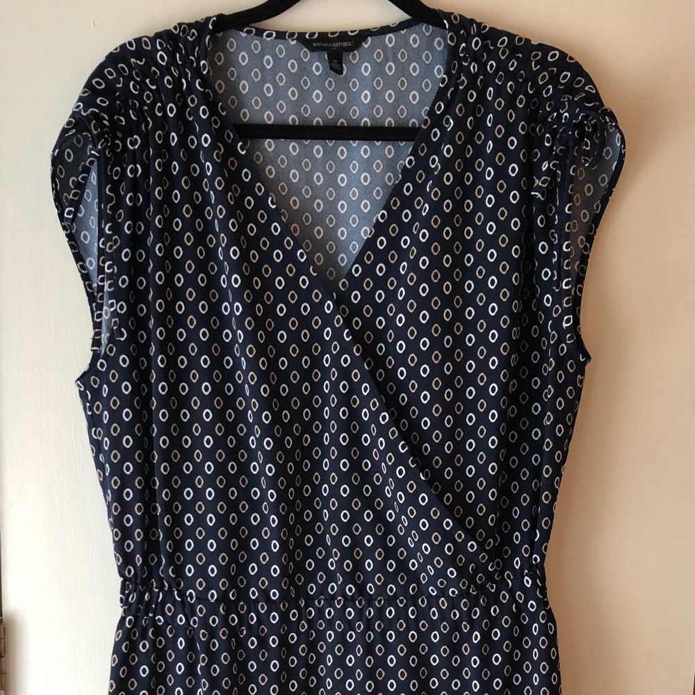 Banana Republic Dress- Navy Print- M